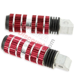 Custom red Foot Pegs typ2 for Polini 911 et GP3