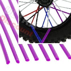 Spokes skins for dirt bike (12 pcs) - VIOLET