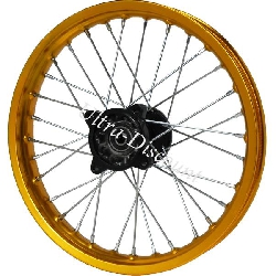14'' Front Rim for Dirt Bike (type 2) - Gold