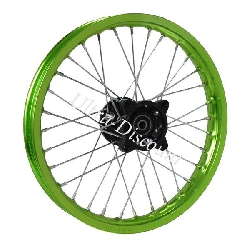 14'' Front Rim for Dirt Bike (type 2) - Green