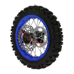 Full 12'' Rear Wheel for Dirt Bike AGB29 - Blue
