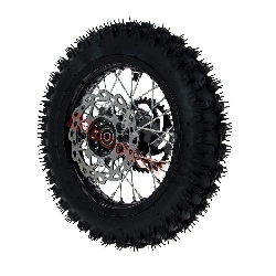 Full 12'' Rear Wheel for Dirt Bike AGB29 - Black