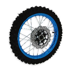 14'' Front Wheel for Dirt Bike AGB27 (10mm Tread Lug) - Blue