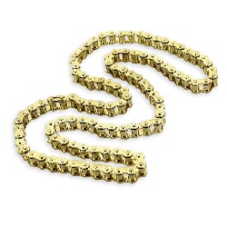 56 Links Drive Chain for Dirt Bike (420) - Gold, Dirt Bike Spare Parts