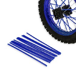 Spokes skins for dirt bike (12 pcs) - BLUE