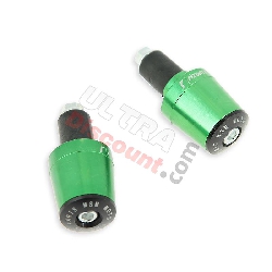 Custom Handlebar End Plugs (type 7) - green for Pocket Bike