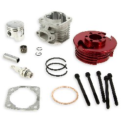 Head Kit 53cc - 4 transfer ports - 12mm axle (type C) - Red, Pocket Bike Spare Parts