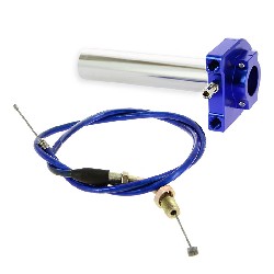 HQ Billet Quick Throttle (Blue) + Throttle Cable (Blue)