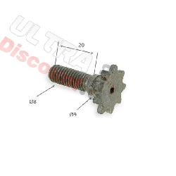9 Tooth Reinforced Front Sprocket - small pitch - American thread, Pocket Bike Nitro Parts