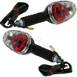 Pair of Carbon Turn Signals for Jonway Scooter YY50QT-28A