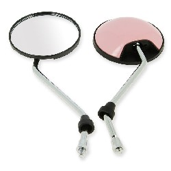 Pair of mirrors for Citycoco scooter - Pink Metallic