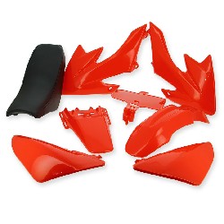Aftermarket Red Fairing + Seat for Dirt Bike CRZ