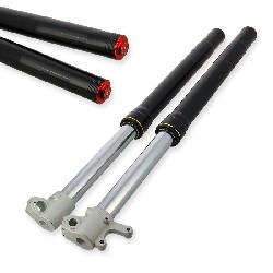 Hight Quality Front Fork Tubes 735mm, single adjustment, 12mm axles - Black