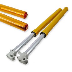 Hight Quality Front Fork Tubes 735mm, single adjustment, 15mm axles - Gold