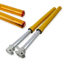 Hight Quality Front Fork Tubes 800mm, dual adjustment, 12/20mm axles - Gold