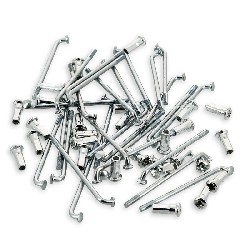 Set of 28 Spokes + Nipples for Dirt Bike - Wheel of 10'' (type 1), Dirt Bike Spare Parts
