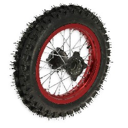Full 12'' Rear Wheel for Dirt Bike AGB29 - Red