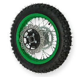 12'' Rear Wheel for Dirt Bike AGB27 Green