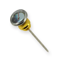 Custom Engine Oil Dipstick (gold) + Thermometer