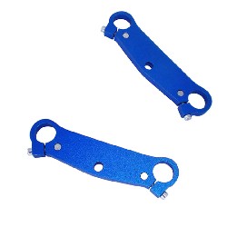 Pair of Custom Triple Trees for Pocket Bike Nitro - Blue