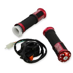 Grip set tuning w- Kill Switch Red for Pocket ATV