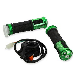 Grip set tuning w- Kill Switch green for Parts ATV 110cc 125cc