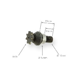 8 Tooth Reinforced Front Sprocket - small pitch - metric thread