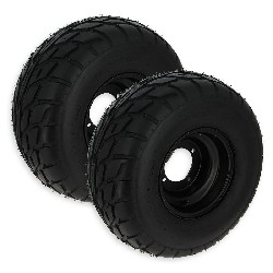 Pair of Rear Wheels with Road Tires for ATV JYG Quad 200cc