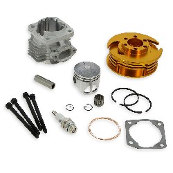 Head Kit 53cc - 4 transfer ports - 12mm axle (type C) - Gold, Supermoto pocket Spare Parts