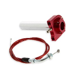 HQ Billet Quick Throttle (Red) + Throttle Cable (Red)