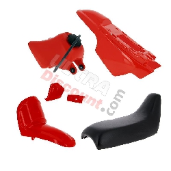 Fairing set complete for Yamaha PW50 (Red)