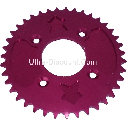 39 Tooth Rear Sprocket - Aluminum Core (type 1 - 420) - Red