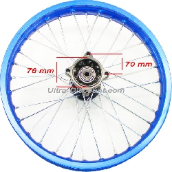 17'' Front Rim for Dirt Bike AGB30 - Blue