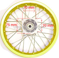 12'' Rear Rim for Dirt Bike (type 2) - Gold