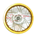 14'' Rear Rim for Dirt Bike (type 3) - Gold