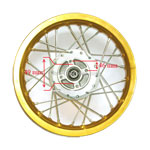 10'' Rear Rim for Dirt Bike (type 2) - Gold Bilder 2
