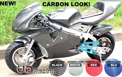 Carbon Fairing - Special Edition - for Pocket Bike 47cc - 49cc - White