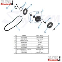 49 Links Drive Chain 428H for Trex 50cc 125cc Bilder 1