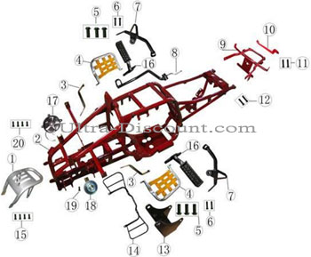 Fan for ATV Quad 200cc (type 4)